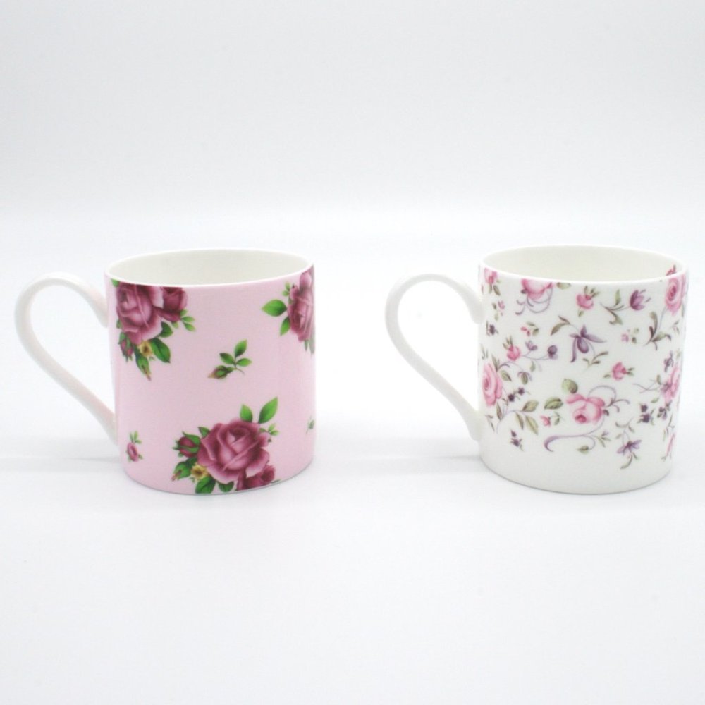 Royal Albert Modern Vintage Roses Set 2 Mugs - Picture 3 of 3